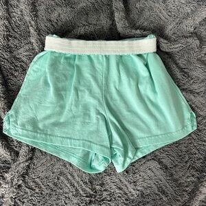 Mint Green High-Waisted Shorts